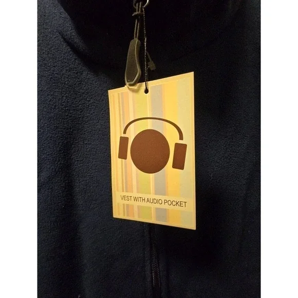 NWT Mens Young USA Fleece Zip Up Vest Blue Size XL - Picture 2 of 7